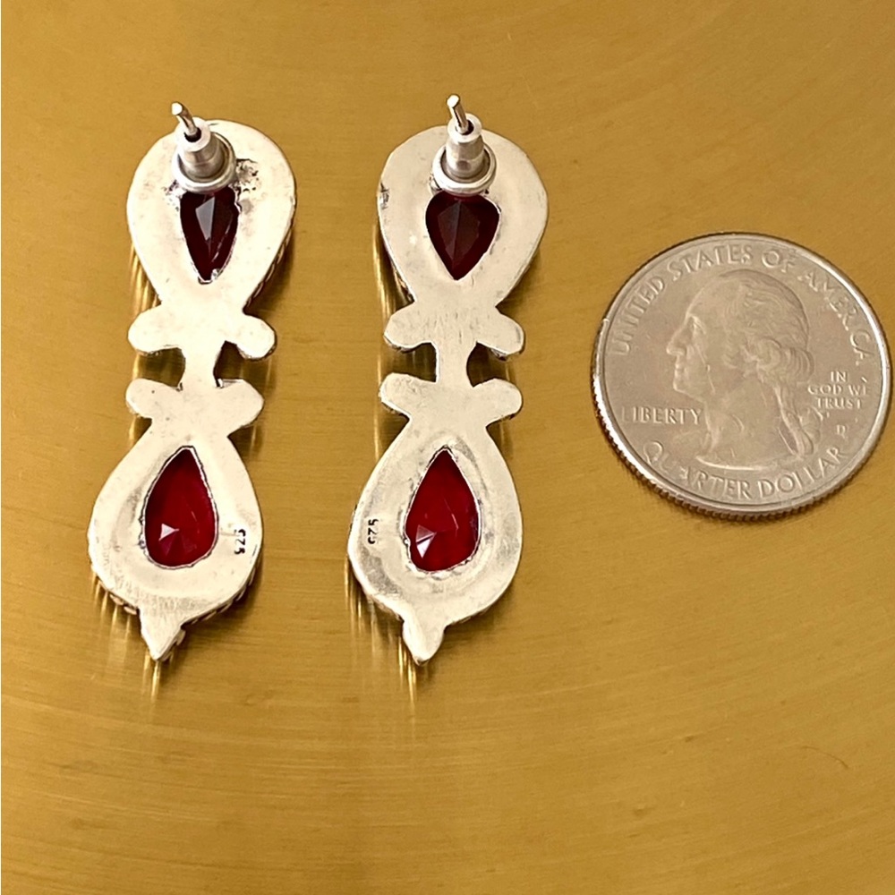 Garnet Handcrafted Stud Earrings - image 5